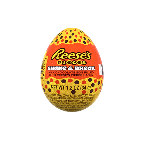 Reese's Pieces Shake & Break Egg, Milchschokoladenei gefüllt mit Reese's Pieces 34g