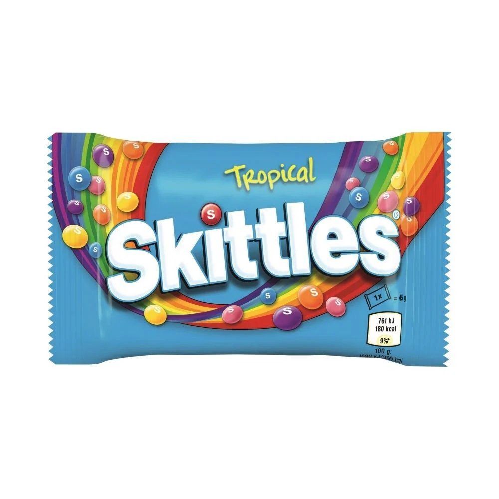 Skittles Tropical, tropische Fruchtbonbons 45g 
