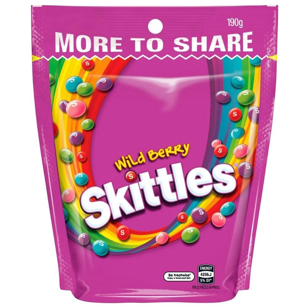 Skittles Wild Berry, Beerenfruchtbonbons 196g