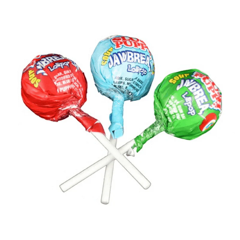 Slush Puppie Sour Jawbreaker Lollipops, Fruchtlutscher mit 33g