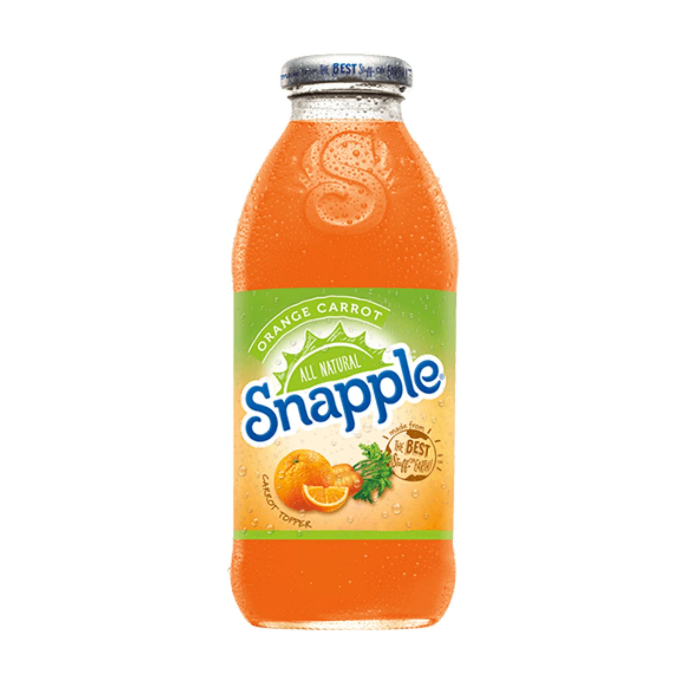 Snapple Orange Carrot, süßes Getränk mit Orange und Karotte, 473g 
