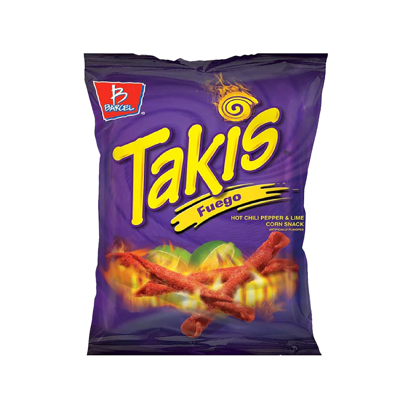 Takis Fuego Chips, Tortilla-Locken mit Limette und scharfem Chili, 65g