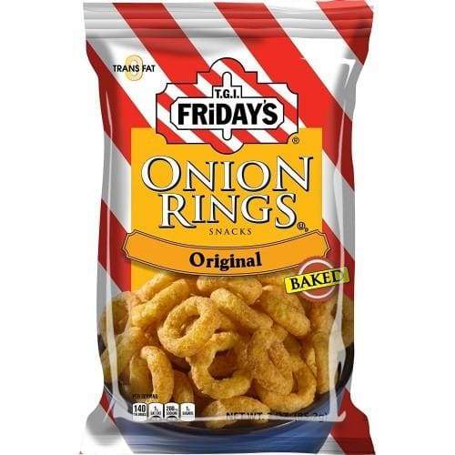 TGI Fridays Onion Rings Original Baked, geröstete Zwiebelringe Chips 78g