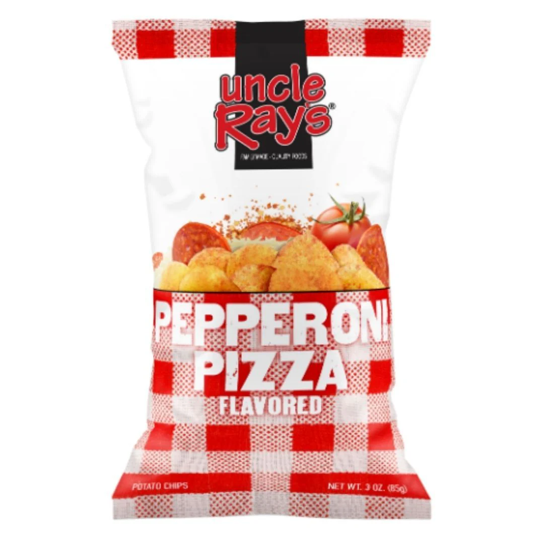 Uncle Ray's Pepperoni Pizza Gewürzte, Chips mit pizza scharfer Salami, 120g