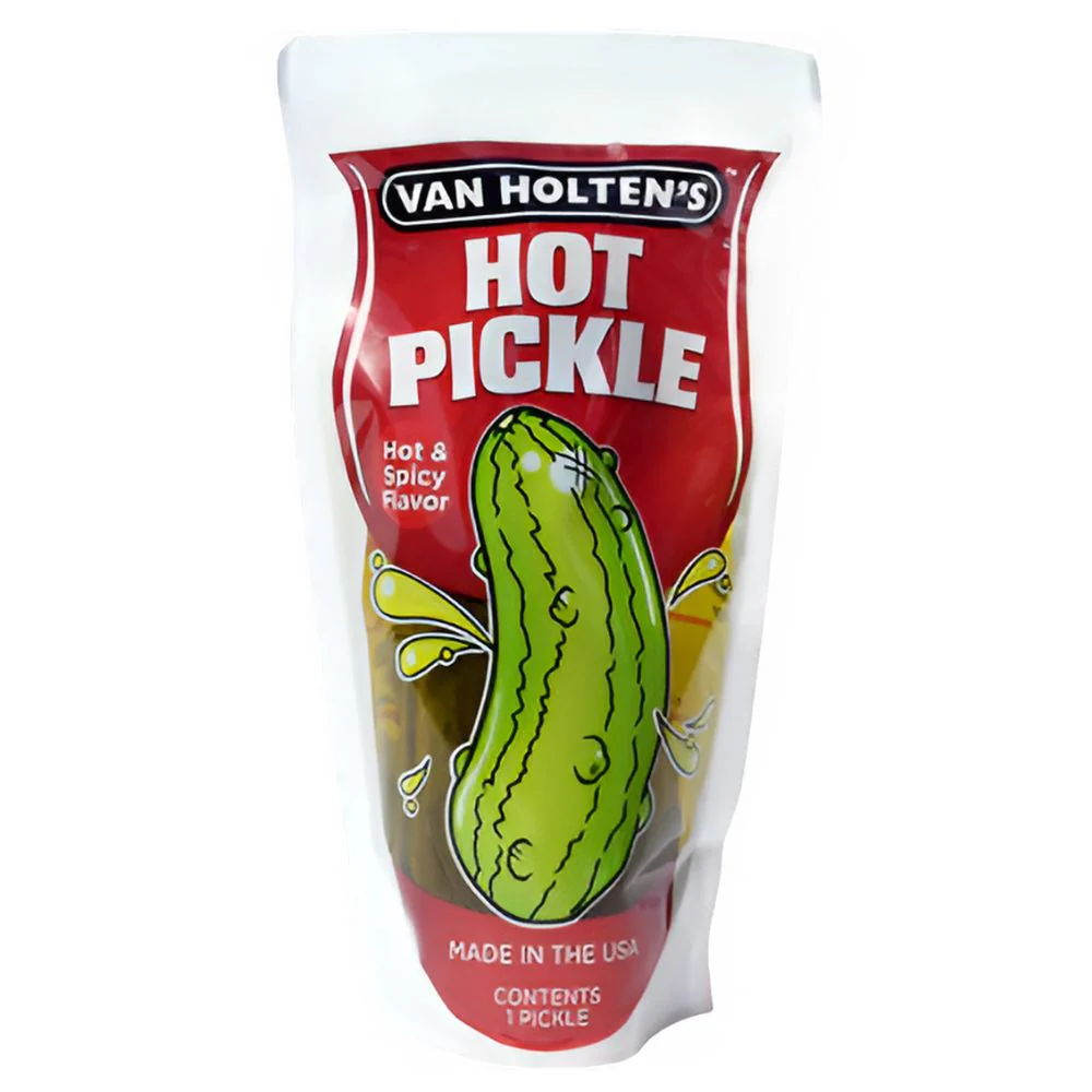 Van Holten's Jumbo Pickle - Hot&Spicy, scharfe und würzige Einzelportion Gurke in Essig