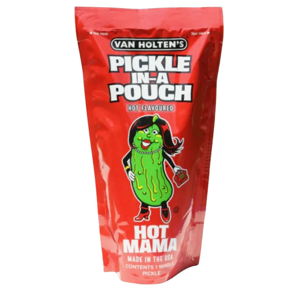 Van Holten's King Size Pickle - Hot Mama, scharfe Einzelportion Essiggurke in Lake, 167g