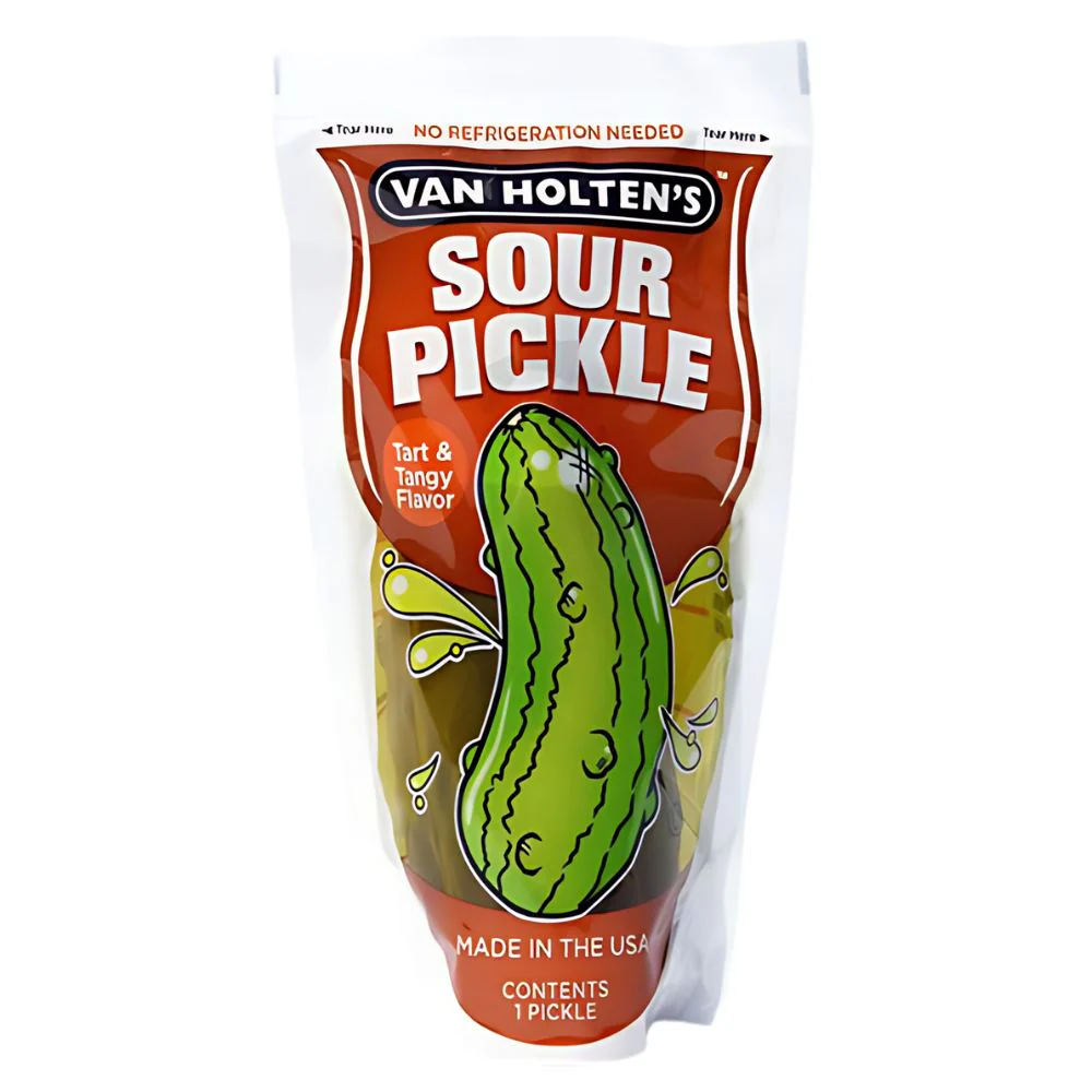 Van Holten's Sour Pickle Tart and Tangy, würzige Einzelportion Gurke in Essig
