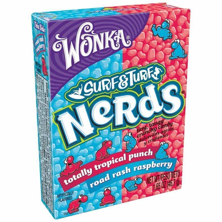Wonka Nerds Rasperry und Tropical Punch, Bonbons mit tropischen und Himbeer-Geschmack von 46,7g